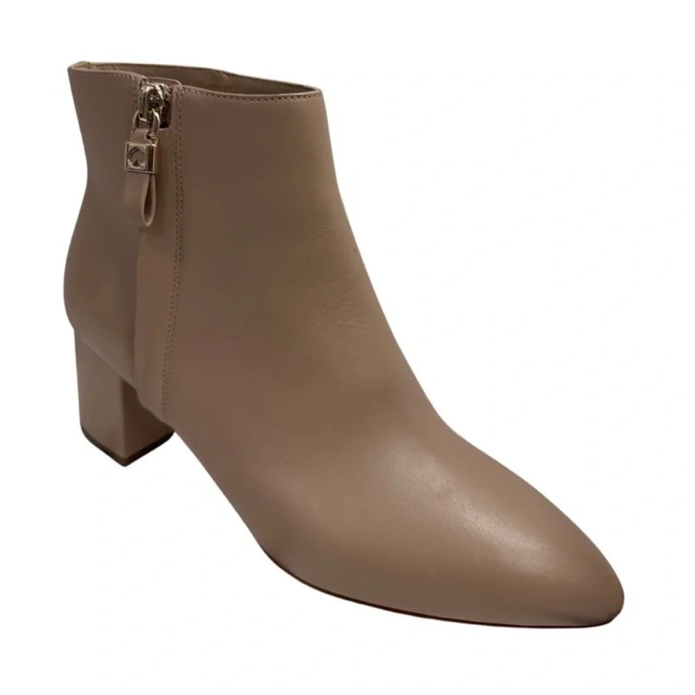 Kate Spade Women’s Boots sz 8 Amelie Nude Leather NEW # box 973